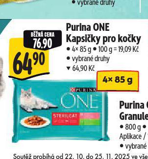 PURINA ONE KAPSIČKY PRO KOČKY
