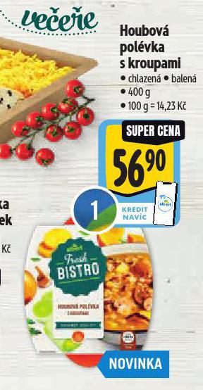 HOUBOVÁ POLÉVKA S KROUPAMI