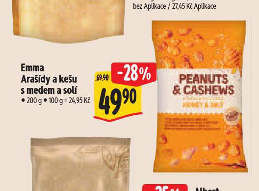 EMMA ARAŠÍDY A KEŠU S MEDEM A SOLÍ