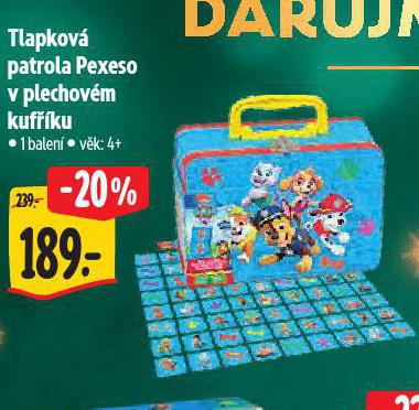TLAPKOVÁ PATROLA PEXESO V PLECHOVÉM KUFŘÍKU