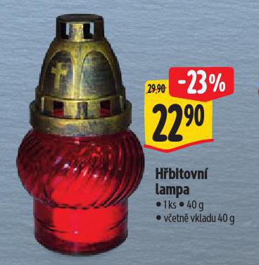 HŘBITOVNÍ LAMPA