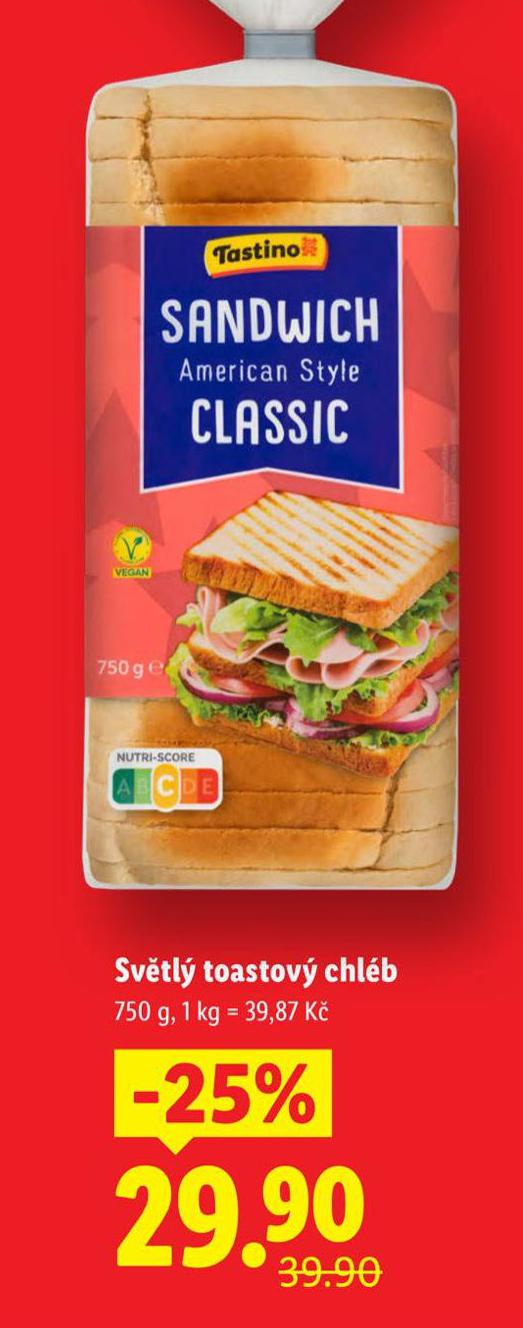 SVTĚLÝ TOASTOVÝ CHLÉB