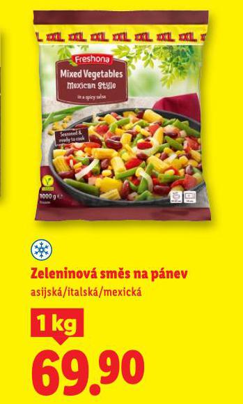 ZELENINOVÁ SMĚS NA PÁNEV