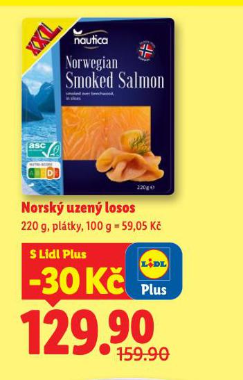 NORSKÝ UZENÝ LOSOS