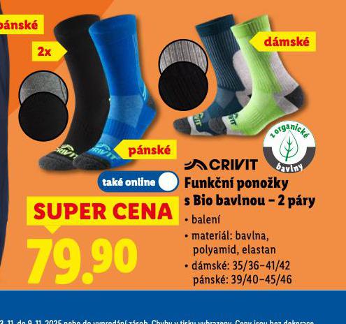 FUNKČNÍ PONOŽKY S BIO BAVLNOU