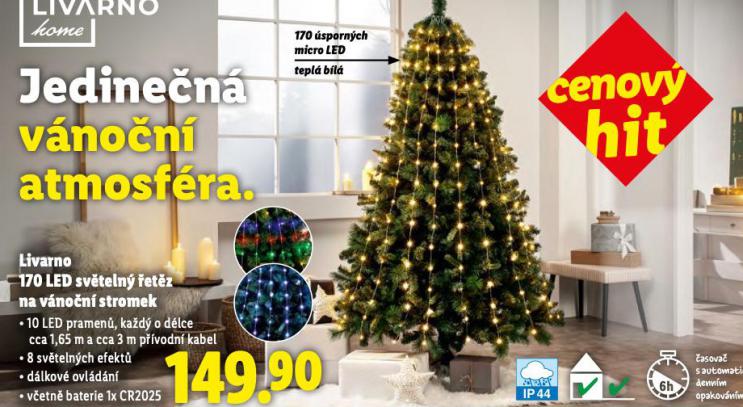 170 LED SVĚTELENÝ ŘETĚZ NA VÁNOČNÍ STROMEK