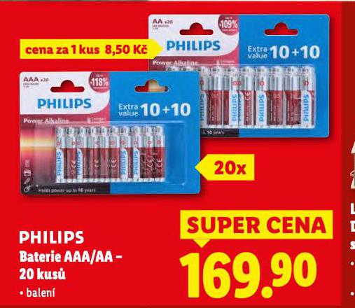 PHILIPS BATERIE