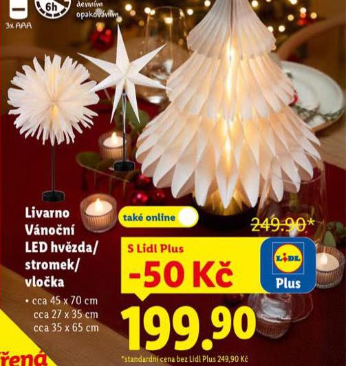 VÁNOČNÍ LED VLOČKA