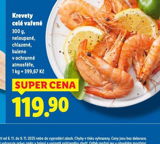 KREVETY CELÉ VAŘENÉ