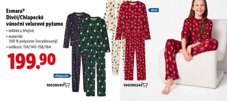 DĚTSKÁ VÁNOČNÍ VELUROVÉ PYŽAMO