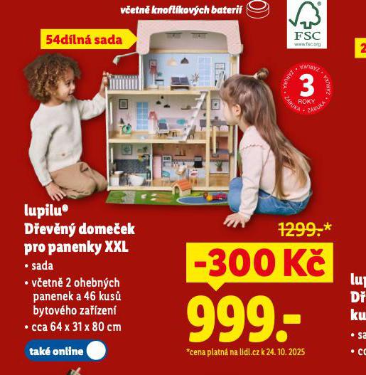 DŘEVĚNÝ DOMEČEK PRO PANENKY XXL