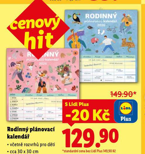 RODINNÝ PLÁNOVACÍ KALENDÁŘ