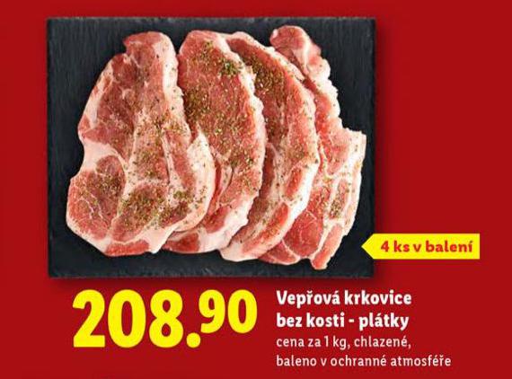 VEPŘOVÁ KRKOVICE BEZ KOSTI - PLÁTKY