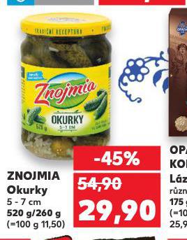 ZNOJMIA OKURKY