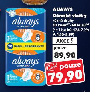 ALWAYS DÁMSKÉ VLOŽKY