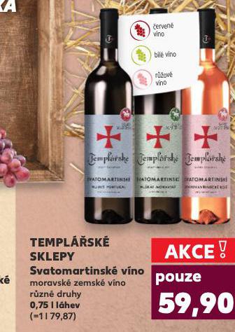 TEMPLÁŘSKÉ SKLEPY SVATOMARTINSKÉ VÍNO