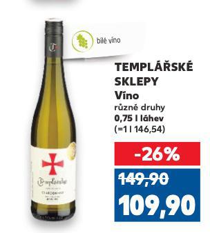 TEMPLÁŘSKÉ SKLEPY VÍNO