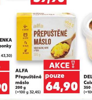 ALFA PŘEPUŠTĚNÉ MÁSLO