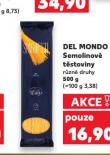 DEL MONDO SEMOLINOVÉ TĚSTOVINY