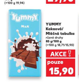 YUMMY KAKAOVÁ TABULKA