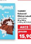 YUMMY MLÉČNÁ TABULKA