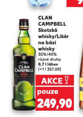 CLAN CAMPBELL SKOTSKÁ WHISKY