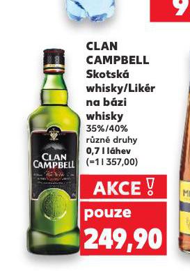 CLAN CAMPBELL LIKÉR NA BÁZI WHISKY