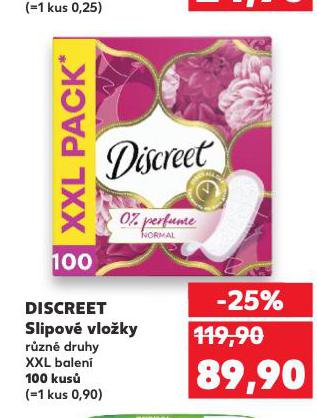 DISCREET SLIPOVÉ VLOŽKY