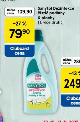 SANYTOL DEZINFEKCE ČISTIČ PODLAHY & PLOCH