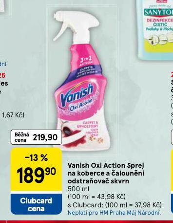 VANISH OXI ACTION SPREJ NA KOBERCE A ALOUNN