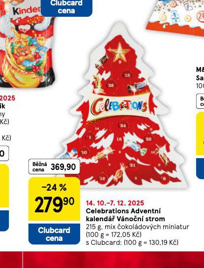 CELEBRATIONS ADVENTNÍ KALENDÁŘ VÁNOČNÍ STROM