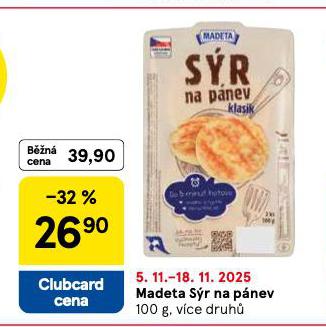 MADETA SÝR NA PÁNEV