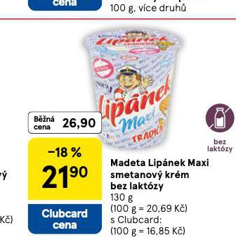 MADETA LIPNEK MAXI SMETANOV KRM BEZ LAKTZY