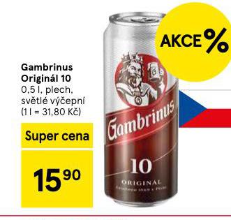PIVO GAMBRINUS ORIGINL 10