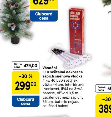 VNON LED SVTELEN DEKORACE ZPICH SNHOV VLOKA