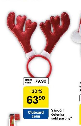 VÁNOČNÍ ČELENKA SOBÍ PAROHY