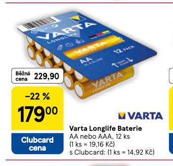 VARTA LONGLIFE BATERIE