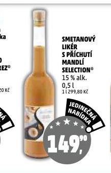 SMETANOVÝ LIKÉR S PŘÍCHUTÍ MANDLÍ SELECTION