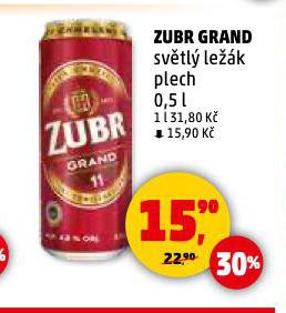 PIVO ZUBR GRAND