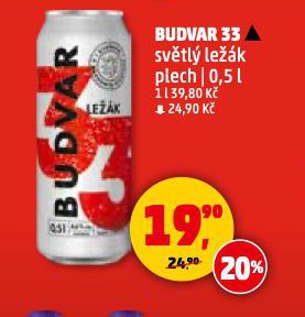 PIVO BUDVAR 33
