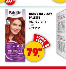 PALETTE BARVA NA VLASY