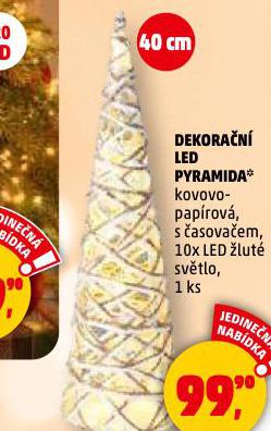 DEKORAN LED PYRAMIDA
