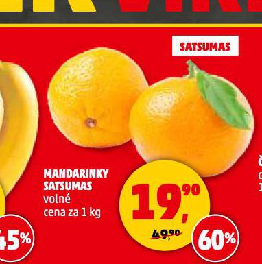 MANDARINKY SATSUMAS