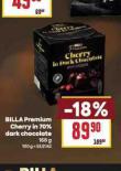 BILLA PREMIUM CHERRY IN 70% DARK CHOCOLATE