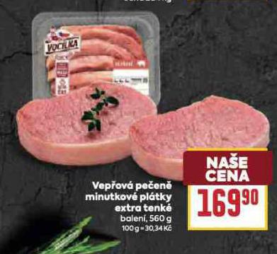 VEPŘOVÁ PEČENĚ MINUTKOVÉ PLÁTKY EXTRA TENKÉ