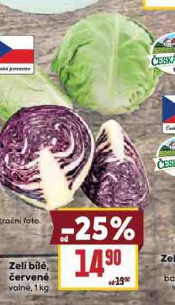 ZELÍ BÍLÉ, ČERVENÉ