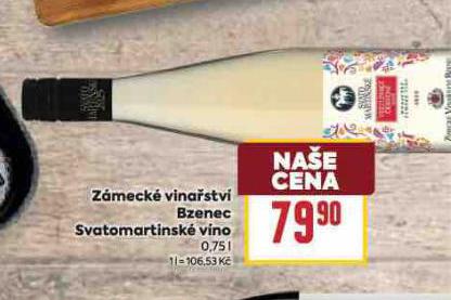 ZÁMECKÉ VINAŘSTVÍ BZENEC SVATOMARTINSKÉ VÍNO