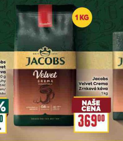 JACOBS VELVET CREMA ZRNKOV KVA