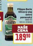 FILIPPO BERIO OLIVOVÝ OLEJ EXTRA PANENSKÝ