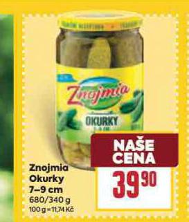 ZNOJMIA OKURKY 7-9 CM